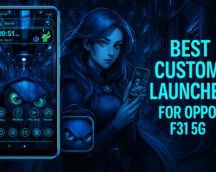 Best Custom Launcher for OPPO F31 5G – CMM Launcher with free themes, smooth interface, and lightweight performance.
