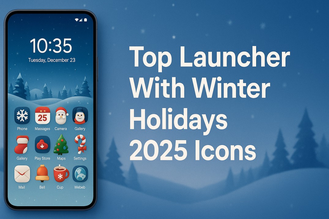 Top Launcher With Winter Holidays 2025 Icons