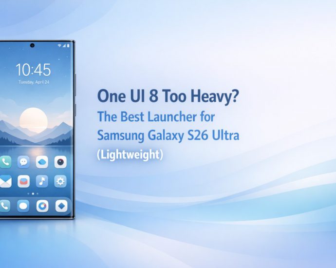 Lightweight launcher comparison for Samsung Galaxy S26 Ultra users facing One UI 8 performance and smoothness issues