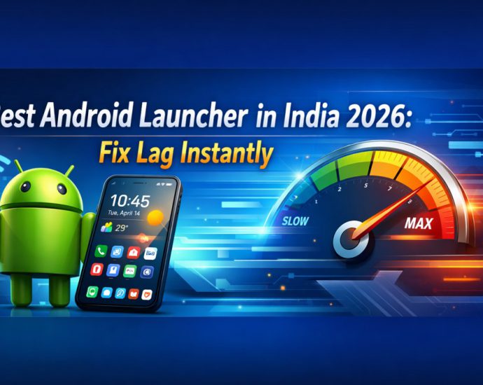 Best Android Launcher in India 2026 showing a smooth, lag free Android home screen optimized for speed and performance