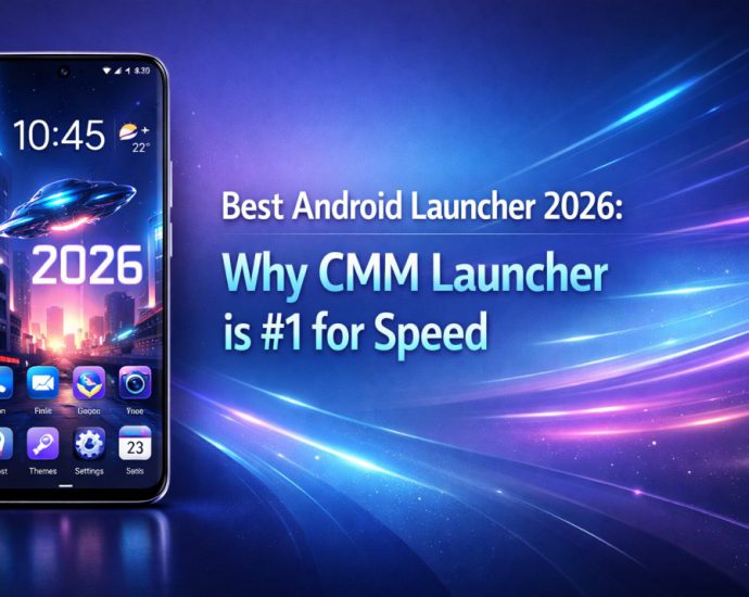 Best Android Launcher 2026 showing a clean, fast home screen layout designed for smooth performance and instant response