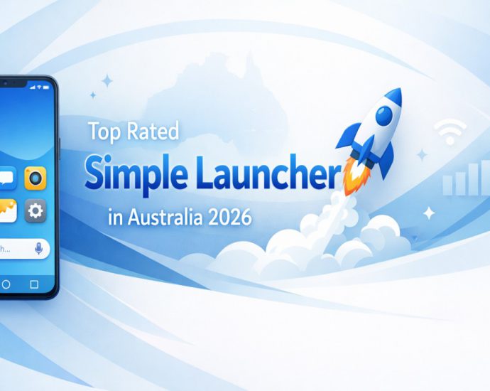 Top Rated Simple Launcher in Australia 2026 showing a clean Android home screen with simple icons and distraction free layout