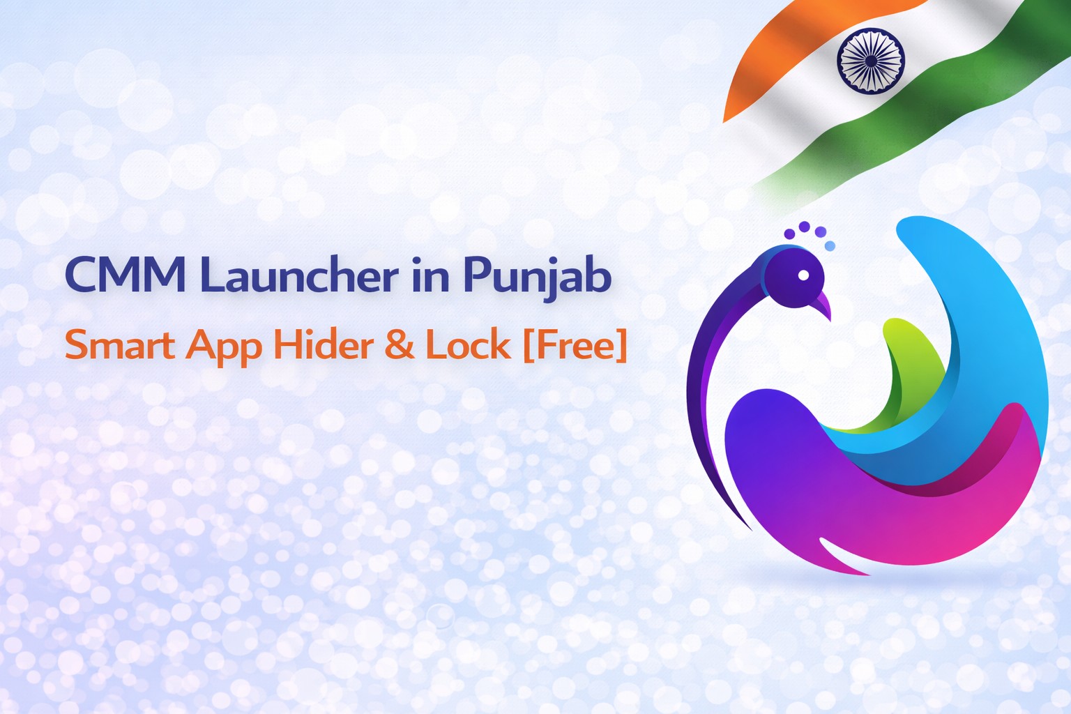 CMM Launcher in Punjab showing app lock security, hidden apps feature, and private Android usage with secure interface in 2026
